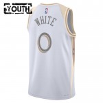 Maillot NBA Chicago Bulls Coby White Nike 2024-25 City Edition Blanc Swingman - Enfant